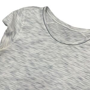 Lululemon Small Gray White‎ Cap Sleeve Ladies Top